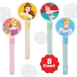 Disney Princess Bubble Bottles w/Wands - 8 PACK